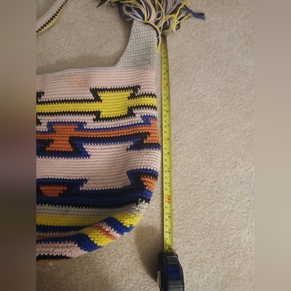 THE SAK ORIGINALS FUN MULTI-COLORED CROCHETED LIMITED HOBO/BOHO SHOULDER BAG FL - Picture 6 of 7